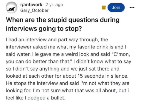 Favorite Drink Interview Question
