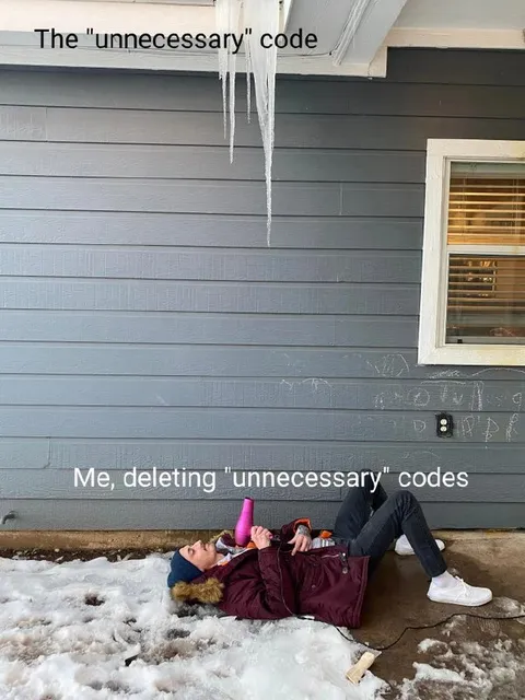 Deleting Unnecessary Code
