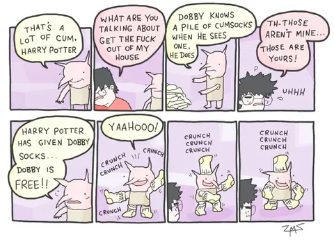 Dobby Gets Harry Potter's Socks