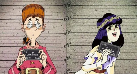 Cartoon Mugshot Height Lineup