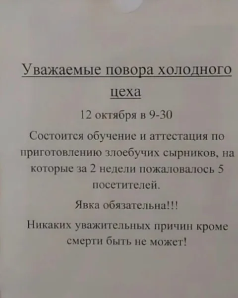 Обучение по злоебучим сырникам