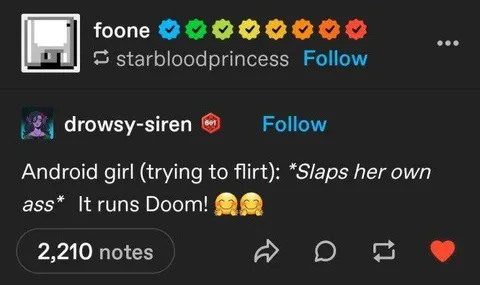 Android Girl Runs Doom
