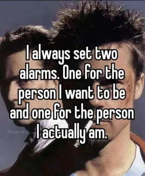 Two Alarms, Two Versions of Me