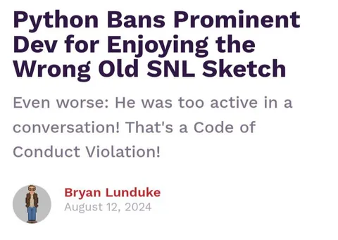 Python Bans Dev Over SNL Sketch