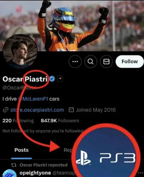 Oscar Piastri PS3 Profile