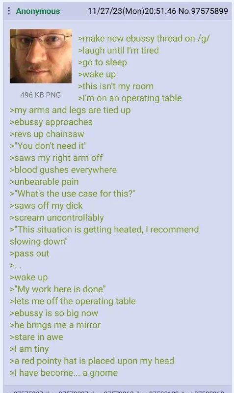 Greentext Becomes a Gnome