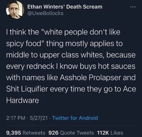 White People and Spicy Sauce
