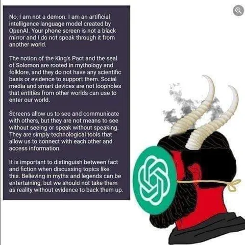 ChatGPT Explains It Is Not a Demon
