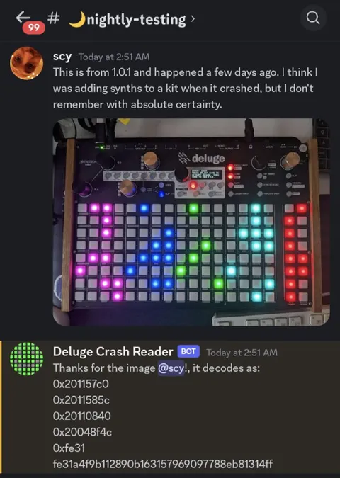 Deluge Crash Reader Decodes Synth Crash