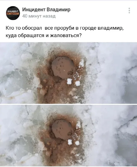 Кто обосрал все проруби