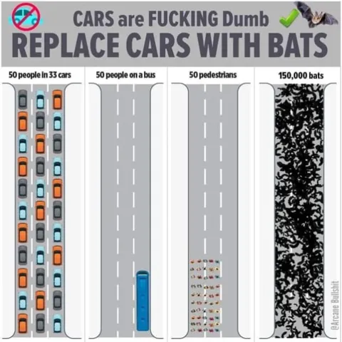 Replace Cars With Bats