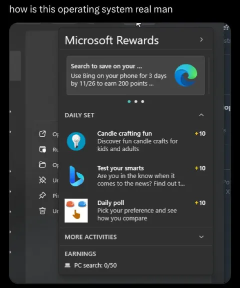 Microsoft Rewards Operating System