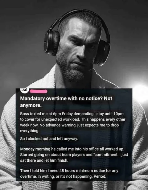 Mandatory Overtime Without Notice