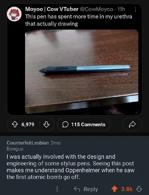 Pen Spends More Time in Urethra