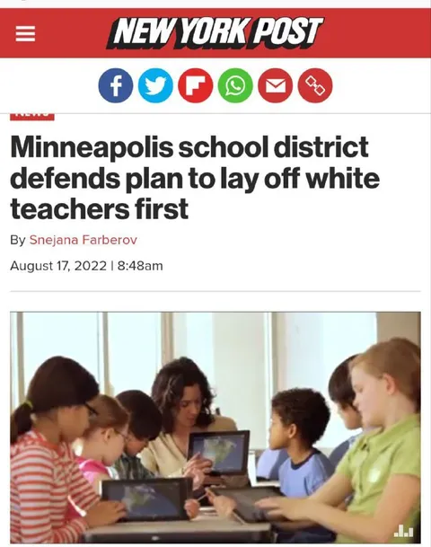 White Teachers Laid Off First