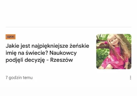Najpiękniejsze żeńskie imię