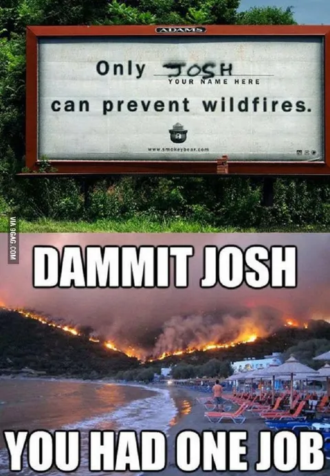 Damn It Josh You Had One Job