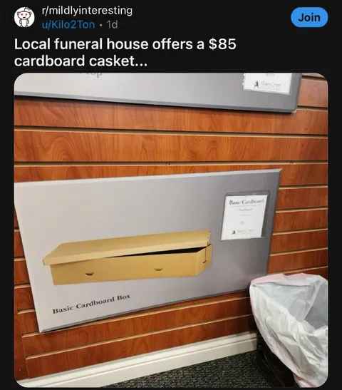 $85 Cardboard Casket