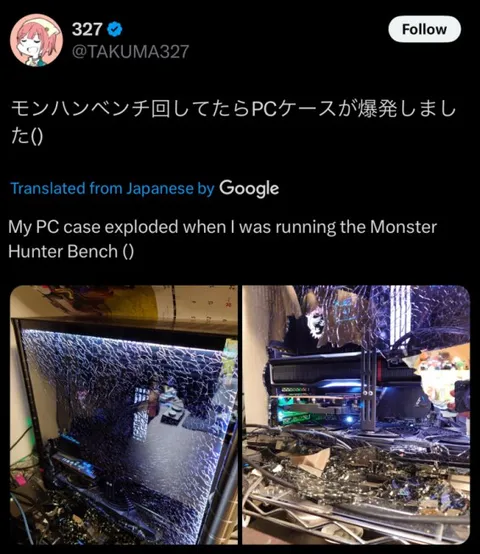 モンハンベンチでPC爆発