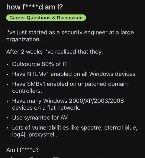 How F*****d Am I Security Engineer