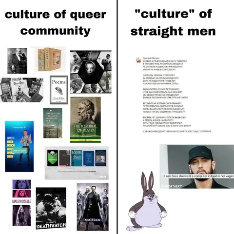 Queer culture versus straight men