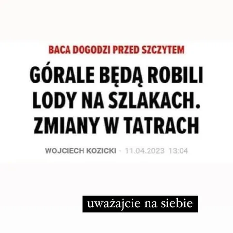 Górale będą robili lody na szlakach