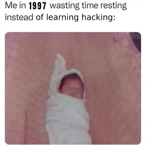 Me in 1997 Learning Hacking