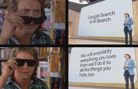 Google AI Search Enshittification