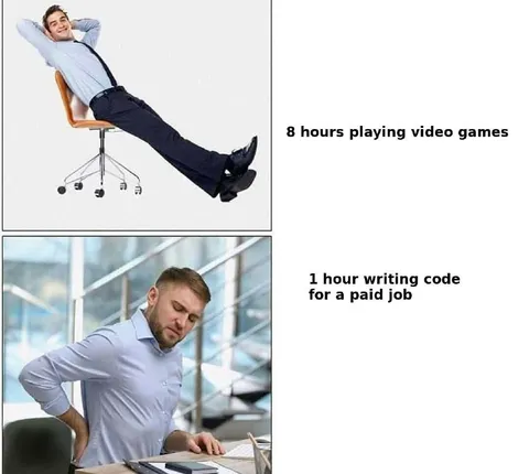 Gaming Versus Coding Back Pain