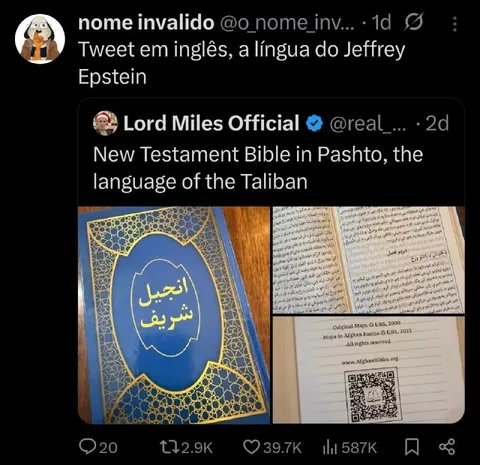 A língua de Jeffrey Epstein
