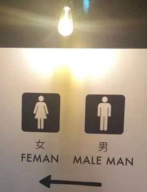 Feman and Male Man Signs