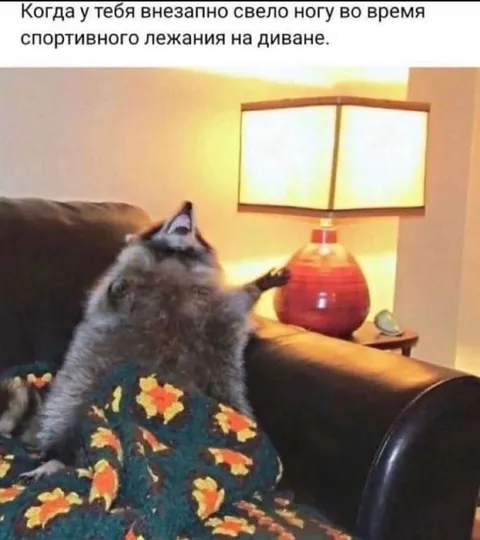 Спортивное лежание на диване