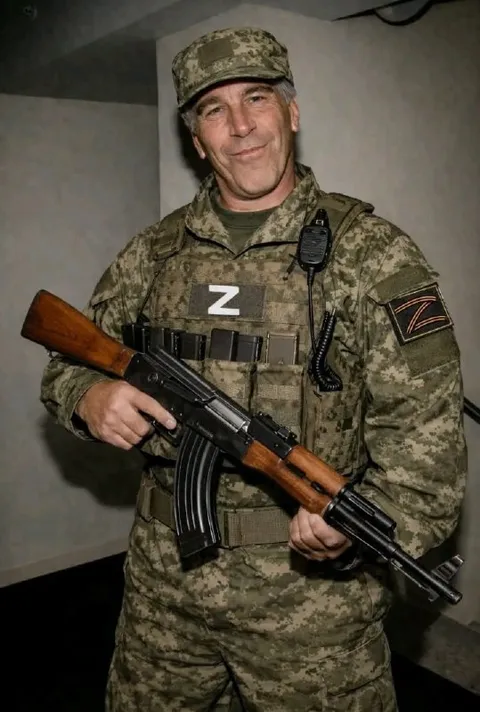 Улыбающийся солдат с буквой Z
