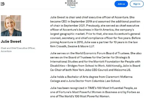 Julie Sweet WEF Profile