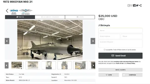 MiG-21 Listed for $25,000