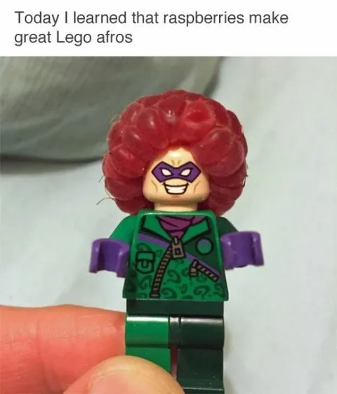 Raspberries Make Great Lego Afros