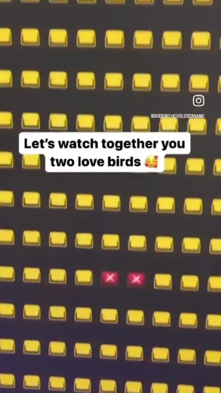 Two Lovebirds at the Cinema