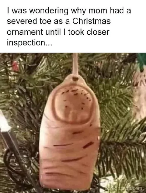 Severed Toe Christmas Ornament