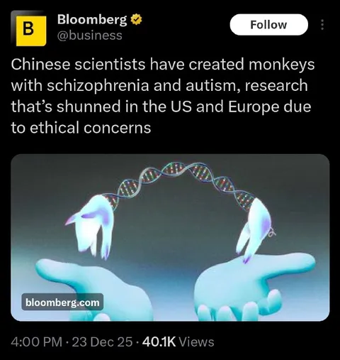 Monkeys With Schizophrenia and Autism