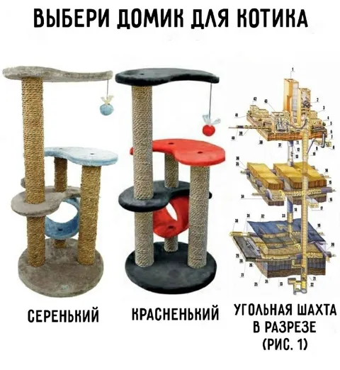 Выбери домик для котика