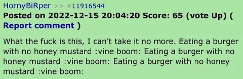 No Honey Mustard Vine Boom