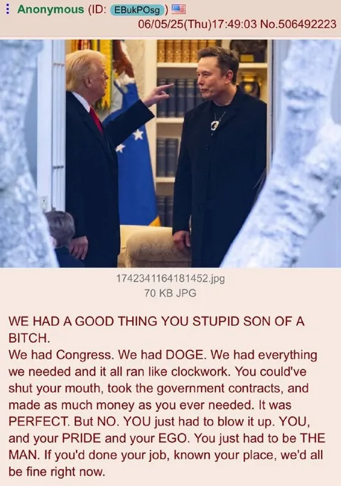 Trump Scolds Elon Musk