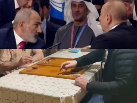 Пашинян и Путин играют в нарды