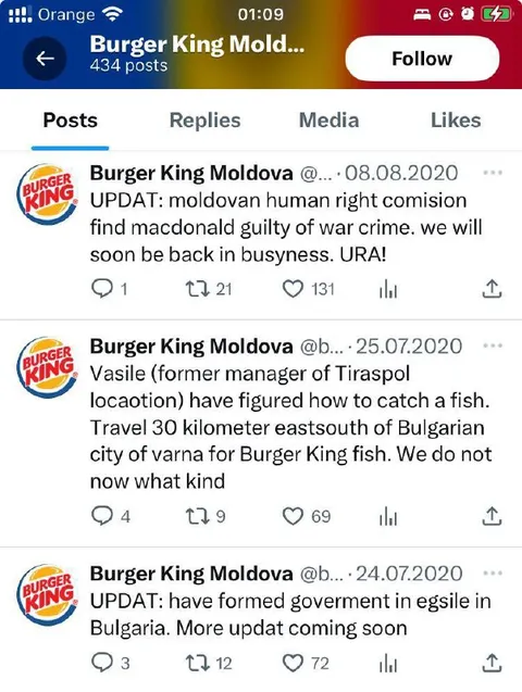 Burger King Moldova Updates