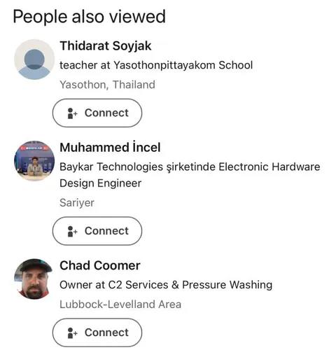 LinkedIn People Also Viewed