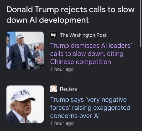 Trump Rejects Slowing AI Development