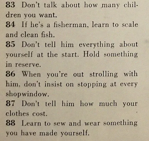 Outdated Dating Advice for Women