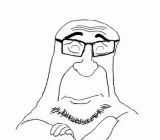 Странный человек в очках