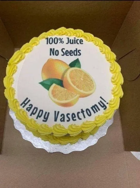 Happy Vasectomy Cake