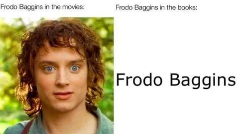 Frodo Baggins in Movies vs Books